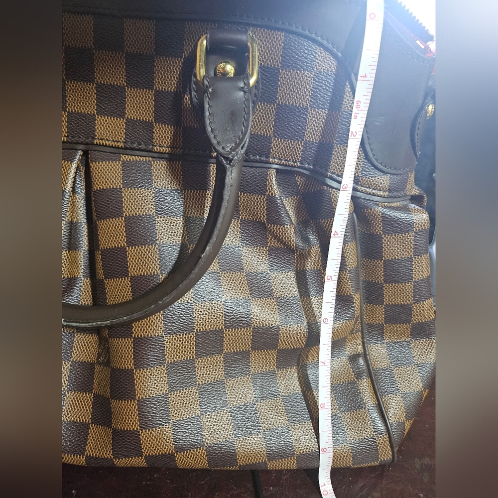 Checkered Brown Handbag - Picture 8 of 11